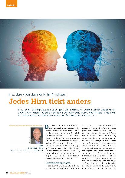 Vorschauseite 1: Inklusion: Neurodiversität in der Arbeitswelt Jedes Hirn tickt anders
