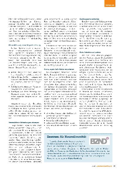 Vorschauseite 4: Inklusion: Neurodiversität in der Arbeitswelt Jedes Hirn tickt anders