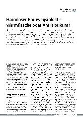 Vorschauseite 1: Harmloser Harnwegsinfekt - Wärmflasche oder Antibiotikum?