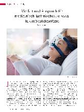 Vorschauseite 1: Vielfalt und Anspruch für medizinisch-technisches Personal in der Schlafmedizin