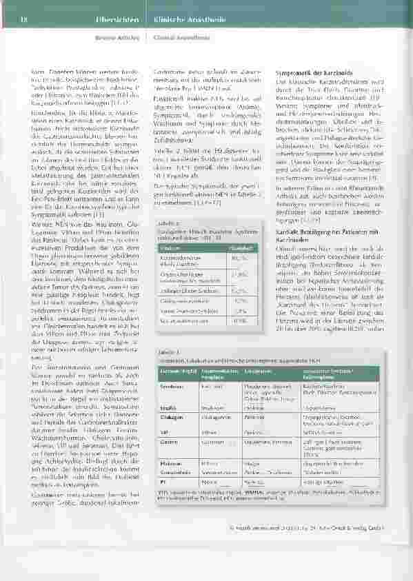 Vorschauseite 3: Perioperatives Management bei Patienten mit Karzinoidsyndrom/ Neuroendokrine Neoplasie