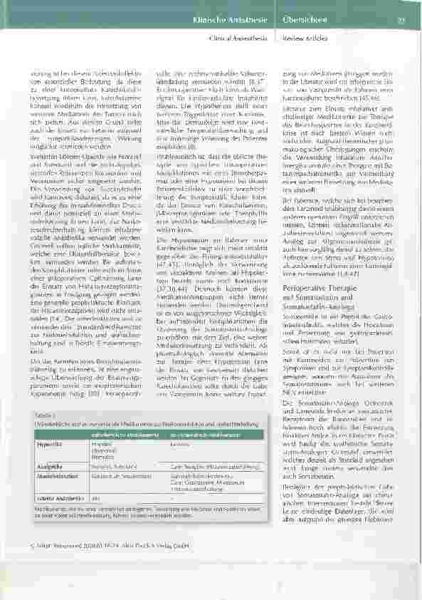 Vorschauseite 6: Perioperatives Management bei Patienten mit Karzinoidsyndrom/ Neuroendokrine Neoplasie
