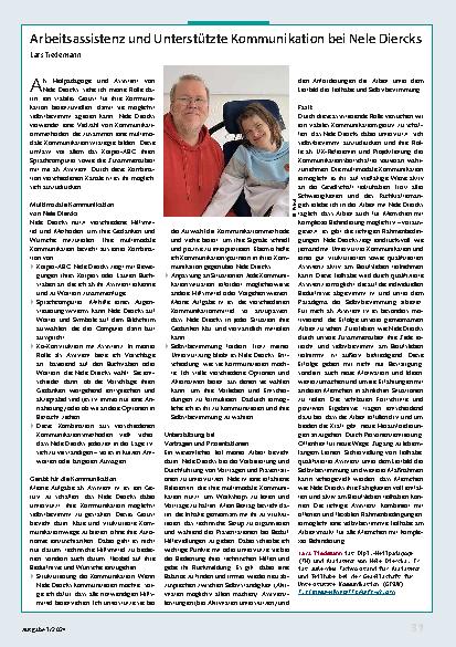 Vorschauseite 1: Arbeitsassistenz und Unterstützte Kommunikation bei Nele Dierks