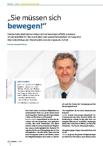 Vorschauseite 1: „Sie müssen sich bewegen! “