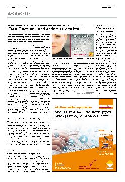 Vorschauseite 1: "Traut euch neu und anders zu denken!"