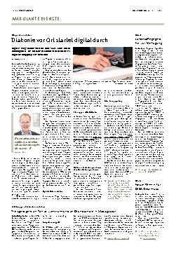 Vorschauseite 1: Diakonie vor Ort startet digital durch