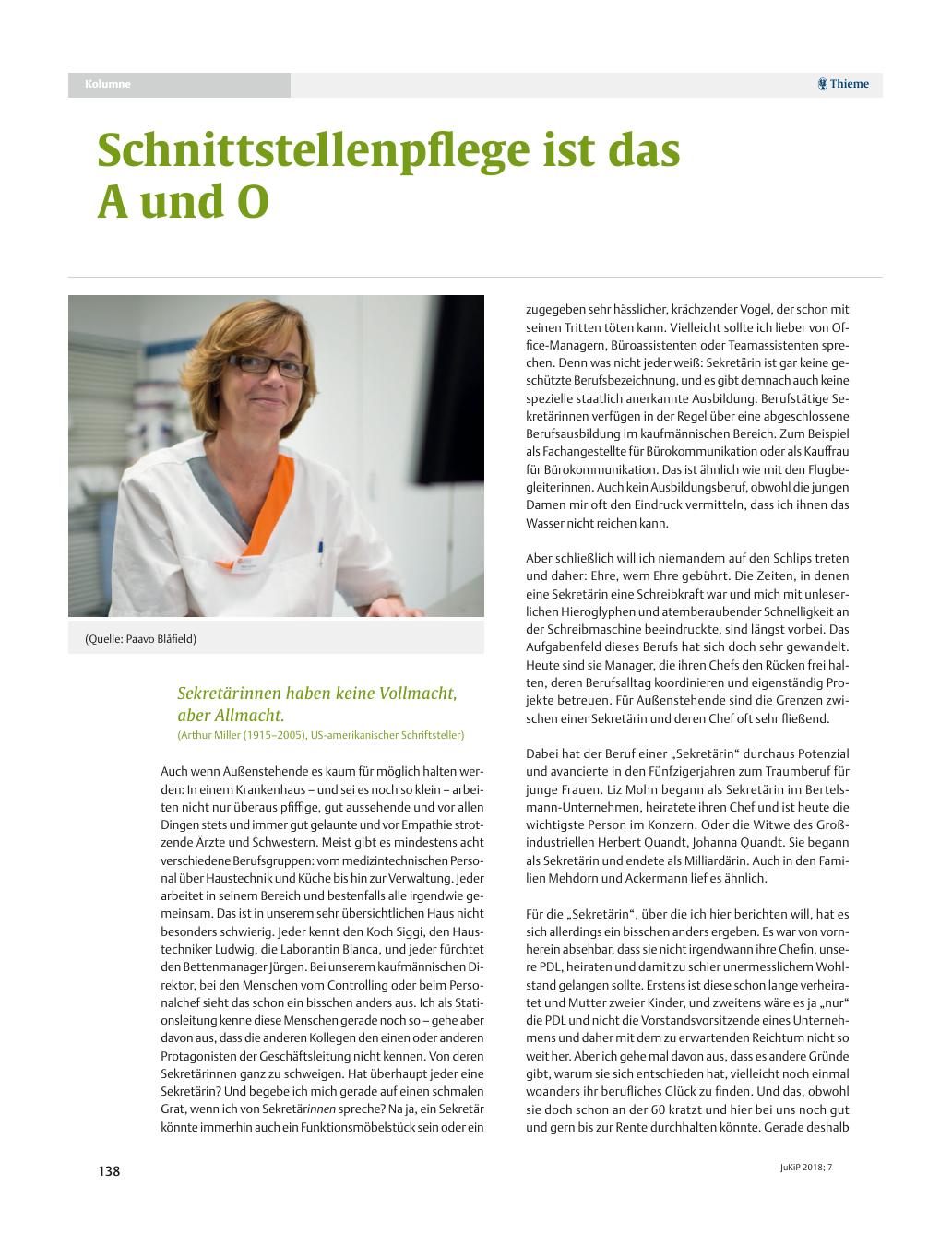 Vorschauseite 1: Schnittstellenpflege ist das A und O