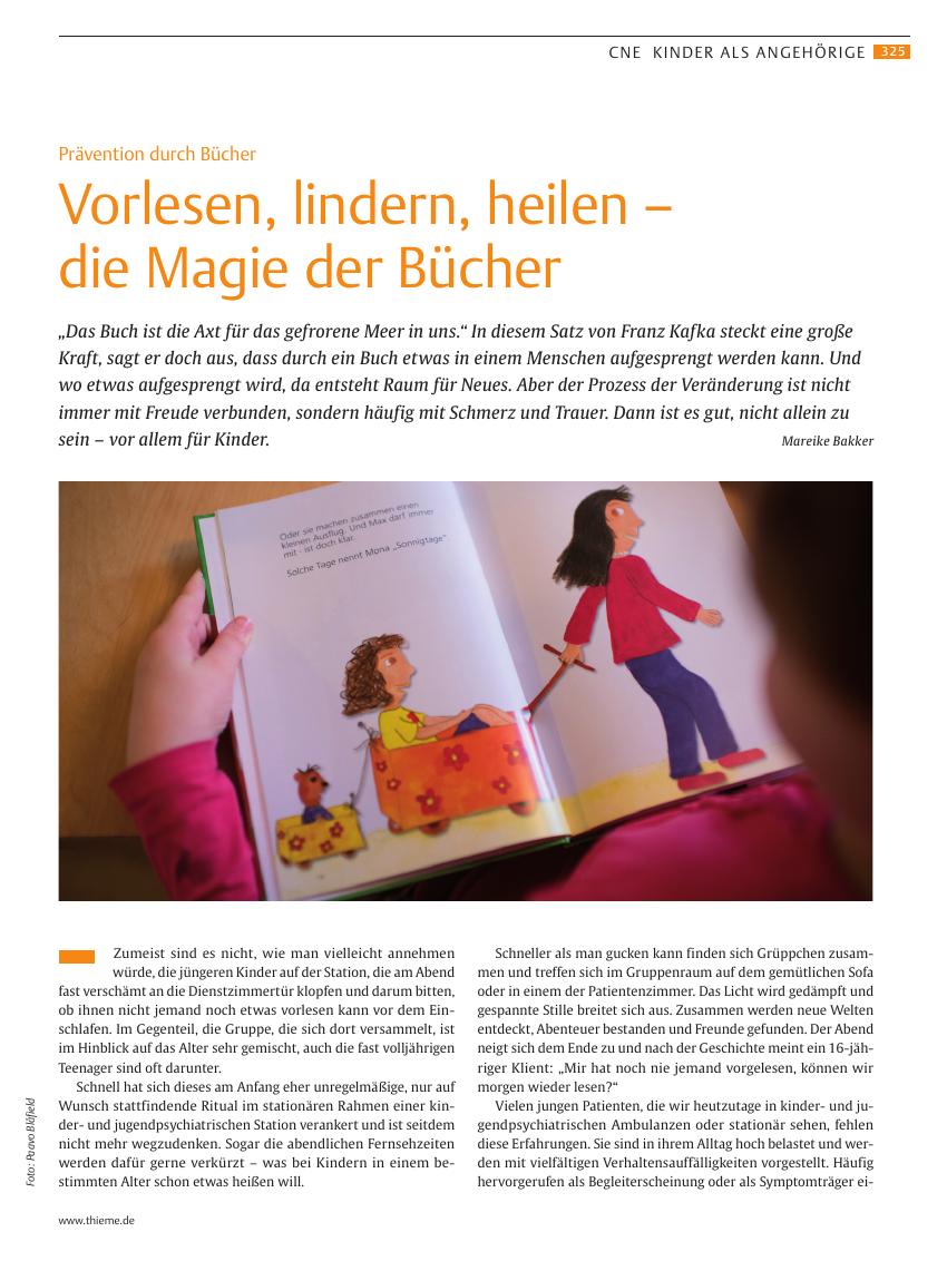Vorschauseite 1: Vorlesen, lindern, heilen? die Magie der Bücher