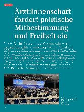 Vorschauseite 1: Ärzteschaft fordert politische Mitbestimmung und Freiheit ein