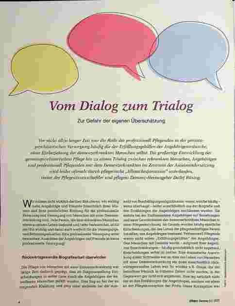 Vorschauseite 1: Vom Dialog zum Trialog: Zur Gefahr der eigenen Überschätzung