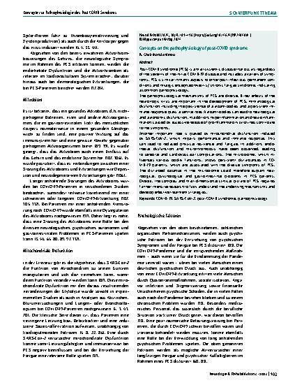 Vorschauseite 5: Konzepte zur Pathophysiologie des Post-COVID-Syndroms