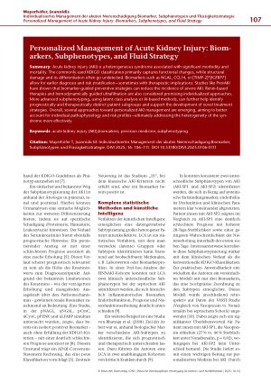 Vorschauseite 2: Individualisiertes Management der akuten Nierenschädigung – Biomarker, Subphänotypen und Flüssigkeitsstrategie
