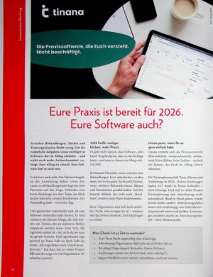 Vorschauseite 1: Eure Praxis ist bereit für 2026. Eure Software auch?