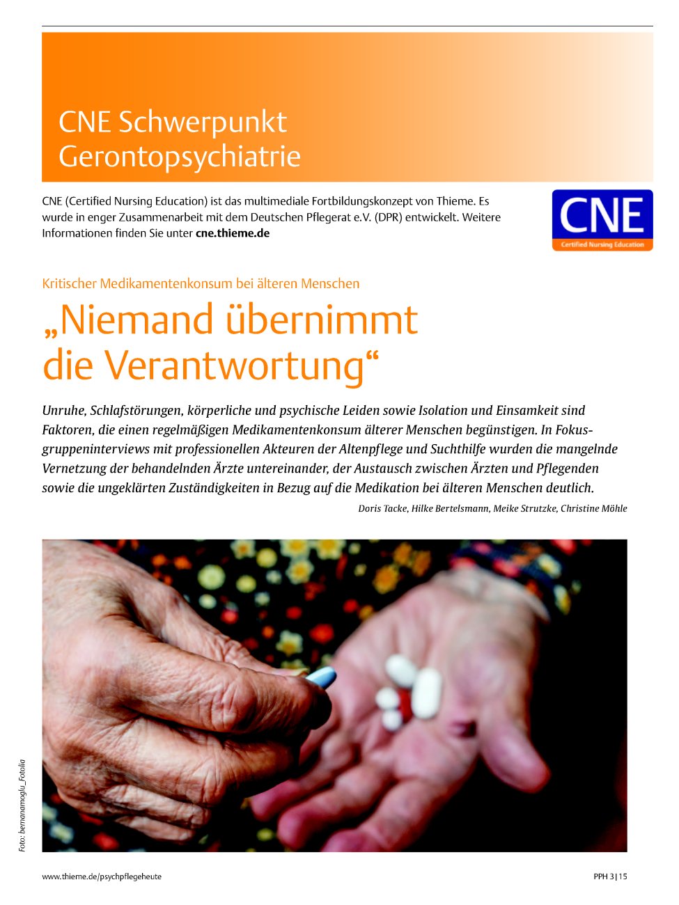 Vorschauseite 1: „Niemand übernimmt die Verantwortung“