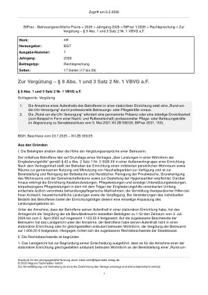 Vorschauseite 1: Zur Vergütung – § 9 Abs. 1 und 3 Satz 2 Nr. 1 VBVG a. F