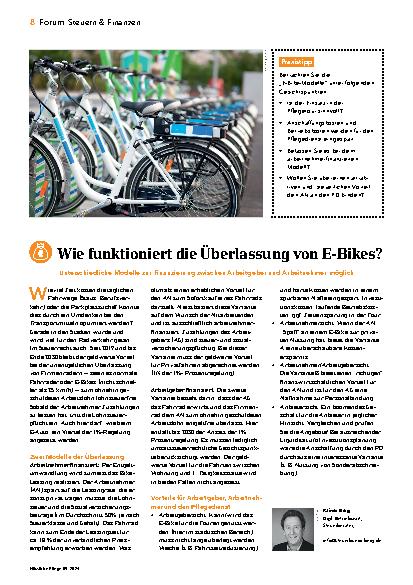 Vorschauseite 1: Wie funktioniert die Überlassung von E-Bikes?