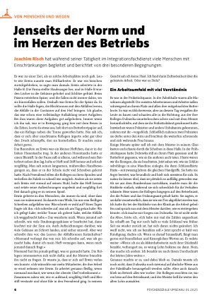 Vorschauseite 1: Jenseits der Norm und im Herzen des Betriebs