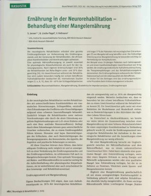 Vorschauseite 1: Ernährung in der Neurorehabilitation - Behandlung einer Mangelernährung
