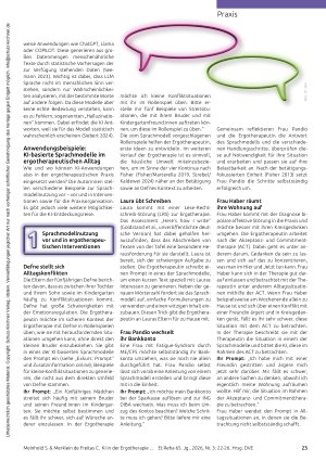 Vorschauseite 2: Hype oder hilfreich? KI in der Ergotherapie