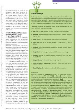 Vorschauseite 4: Hype oder hilfreich? KI in der Ergotherapie