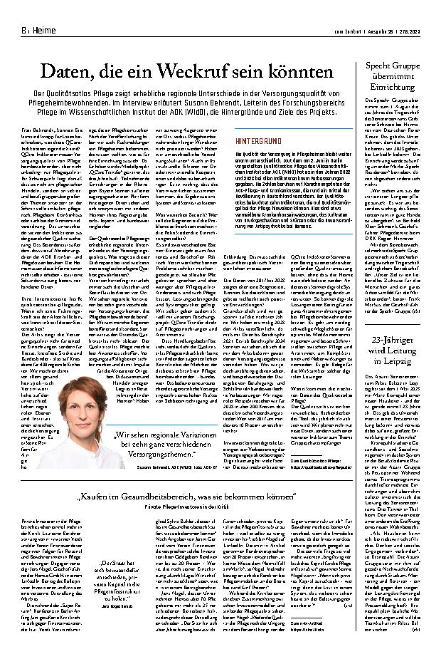 Vorschauseite 1: Daten, die ein Weckruf sein könnten