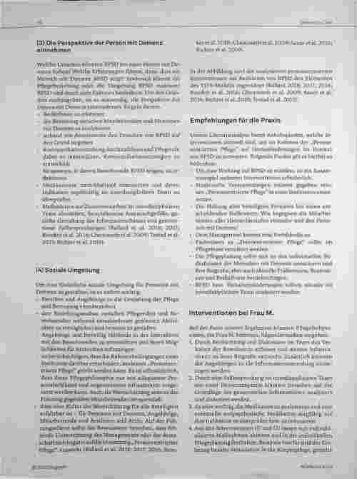 Vorschauseite 4: Personenzentrierte Pflege: ein Lösungsansatz bei BPSD? Personenzentrierte Interventionen in der Langzeitpflege