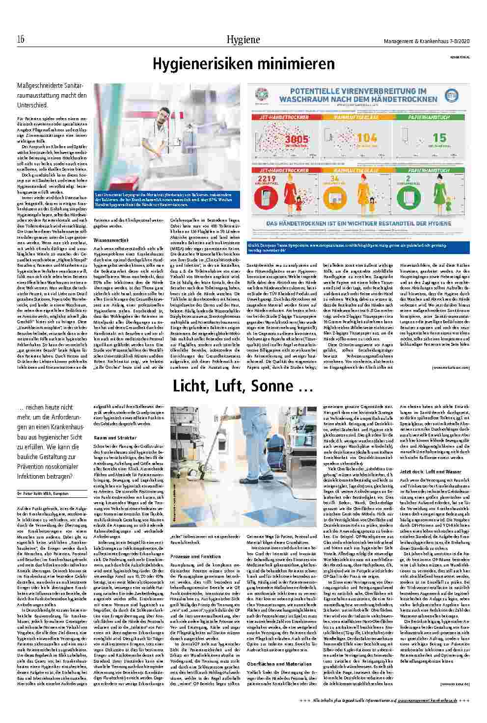 Vorschauseite 2: Hygiene-Pandemie bizarr: Was lernen wir aus der Krise?