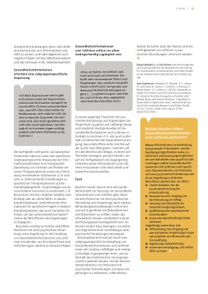 Vorschauseite 2: Erwartungen an Gesundheitsinformationen und medizinische Gesundheitsleitlinien aus Sicht von Menschen mit einer psychischen Erkrankung und ihren Angehörigen