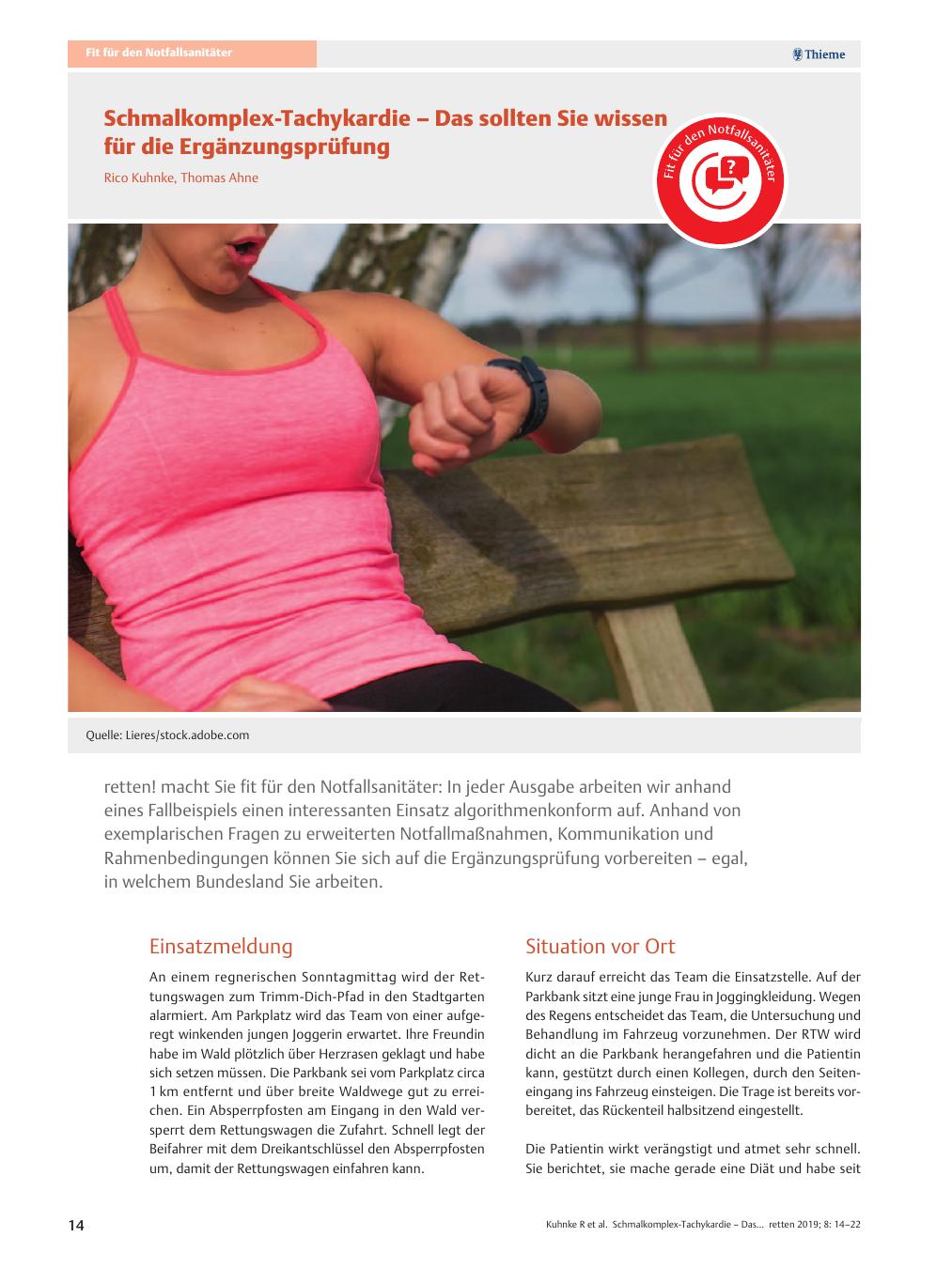 Vorschauseite 1: Schmalkomplex-Tachykardie ? Das sollten Sie wissen für die Ergänzungsprüfung