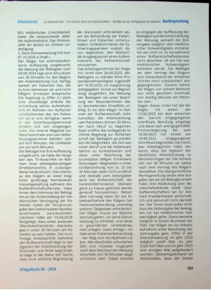 Vorschauseite 3: Zur Ruf bereitschaft - Zeit zwischen Abruf und Arbeitsaufnahme - Abstellen auf die »Verfügbar keit am Patienten«