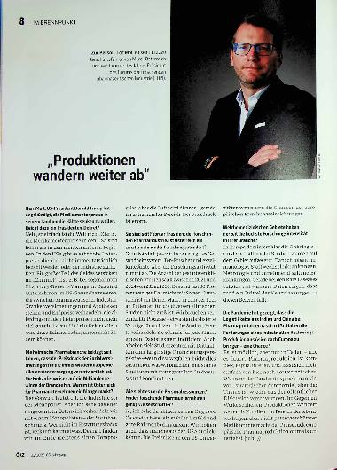 Vorschauseite 1: „Produktionen wandern weiter ab"