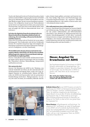 Vorschauseite 4: «Wir arbeiten an alltagsrelevanten Verhaltensänderungen»