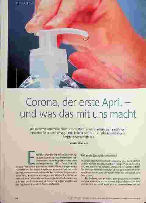 Vorschauseite 1: Corona, der erste April - und was das mit uns macht
