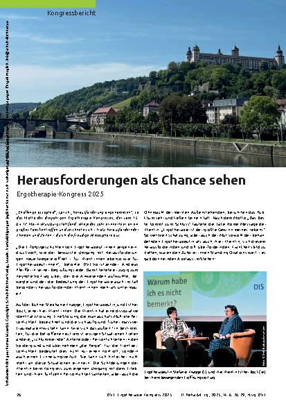 Vorschauseite 1: Herausforderungen als Chance sehen: Ergotherapie-Kongress 2025