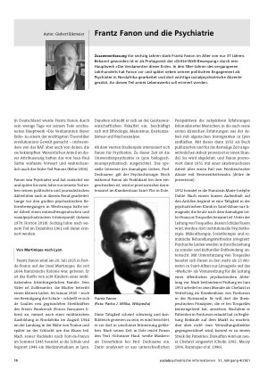 Vorschauseite 1: Frantz Fanon und die Psychiatrie