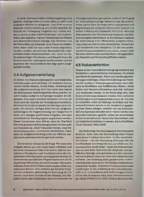 Vorschauseite 5: Interprofessionelle Zusammenarbeit im Gesundheitswesen
