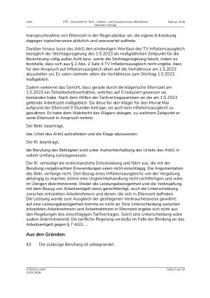 Vorschauseite 6: I. Tarifrecht Sonderzahlung Inflationsausgleich 2023 – TV-Inflationsausgleich – öffentlicher Dienst – Elternzeit