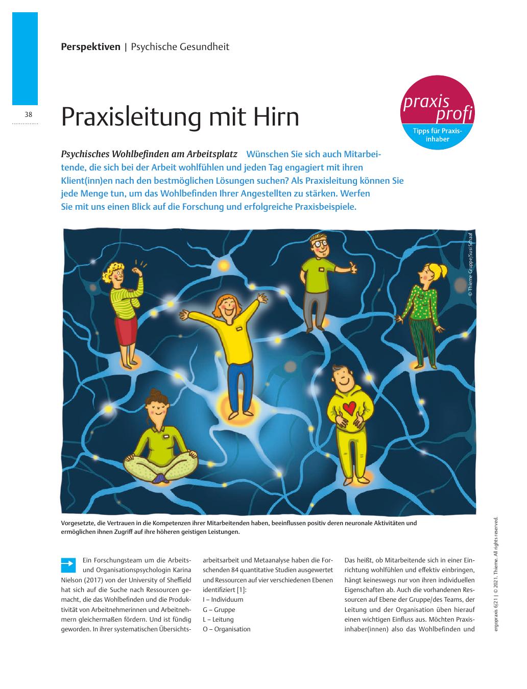 Vorschauseite 1: Praxisleitung mit Herz - Psychisches Wohlbefinden am Arbeitsplatz