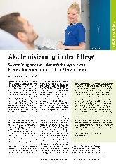 Vorschauseite 1: Akademisierung in der Pflege: So kann Integration von akademisch ausgebildeten Pflegefachpersonen in der direkten Pflege gelingen.