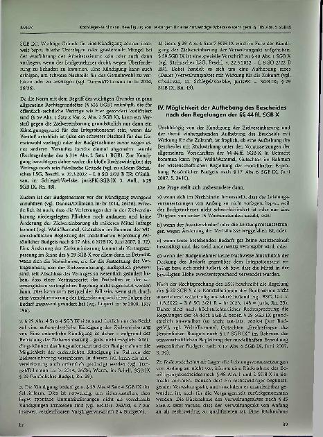 Vorschauseite 5: Bewilligung von Leistungen für eine notwendige Arbeitsassistenz gem. § 185 Abs. 5 SGB IX im Rahmen eines persönlichen Budgets (§ 185 Abs. 8 i.V.m. § 29 SGB IX)
