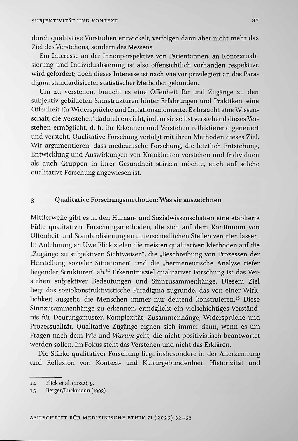 Vorschauseite 6: Subjektivität und Kontext: Überlegungen und Empfehlungen zur medizinethischen Begutachtung qualitativer Forschung