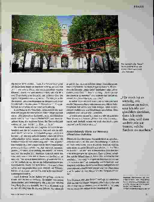 Vorschauseite 2: Über ein Kunstprojekt der unterstützten Selbsthilfegruppe PROMENZ und über Erfahrungen mit der Vergesslichkeit als „Normalität" Faden verloren?