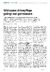 Vorschauseite 1: Wirksame Altenpflege gelingt nur gemeinsam.