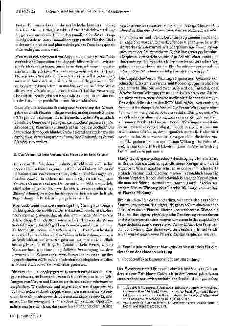 Vorschauseite 2: Wie evidenzbasiert sind Medizin und Medizinrecht? Plädoyer für die Legitimation semantischer Wirkmechanismen in der Therapie