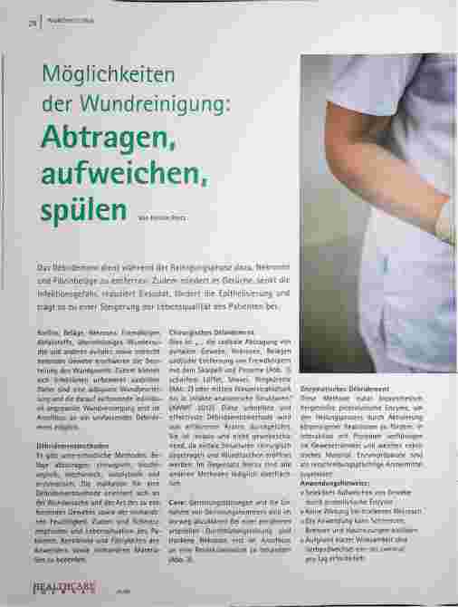 Vorschauseite 1: Möglichkeiten der Wundreinigung: Abtragen, aufweichen, spülen.