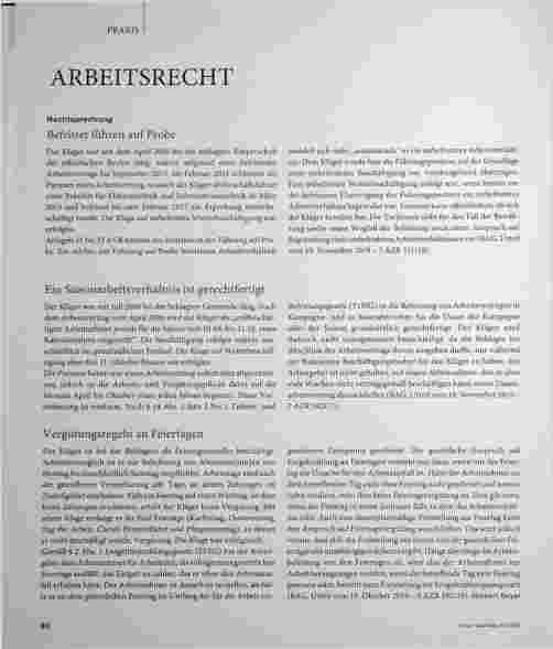 Vorschauseite 1: Rechtsprechung befristet führen auf Probe