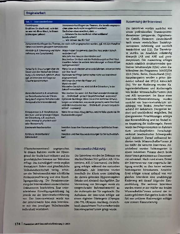 Vorschauseite 4: Krankheitsvorstellungen von Patientinnen mit berufsbedingten Handekzemen vor dem Hintergrund soziodemografischer Merkmale