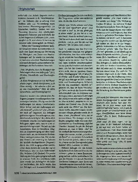 Vorschauseite 6: Krankheitsvorstellungen von Patientinnen mit berufsbedingten Handekzemen vor dem Hintergrund soziodemografischer Merkmale