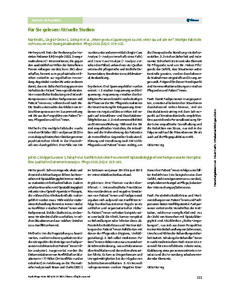 Vorschauseite 1: Für Sie gelesen: Aktuelle Studien