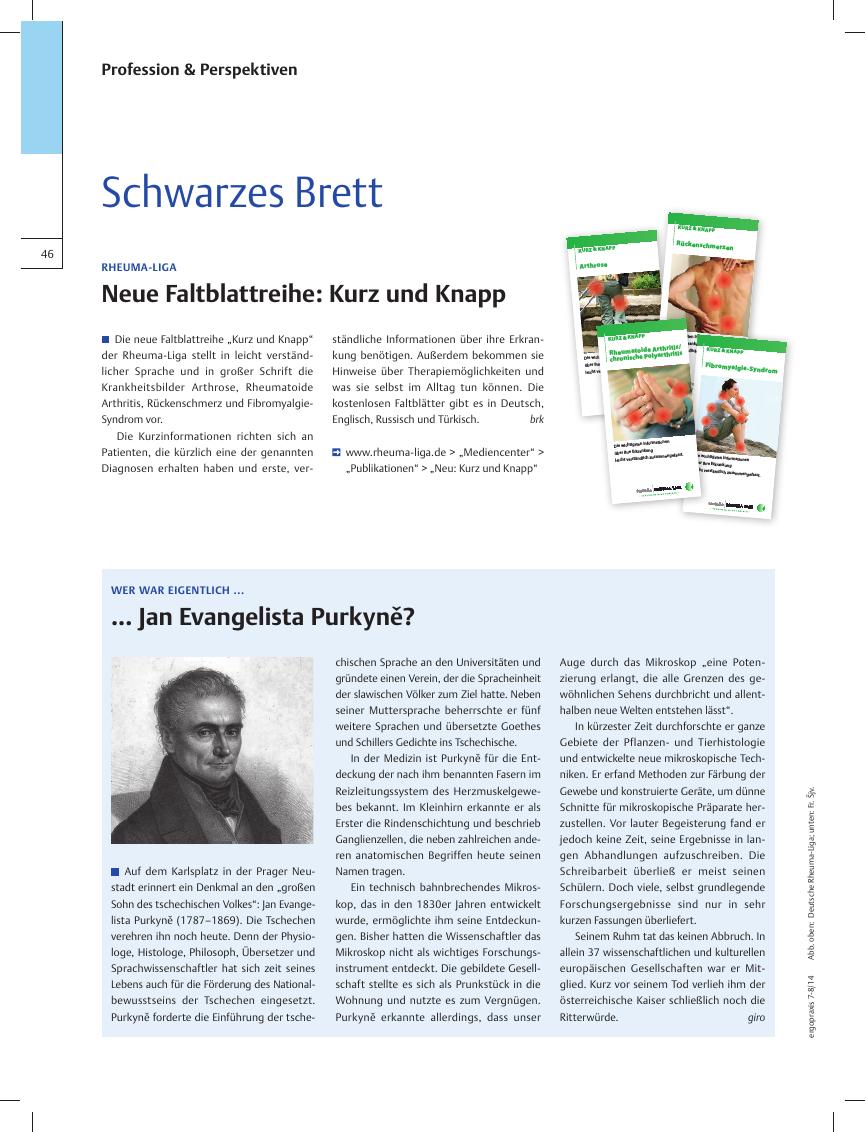 Vorschauseite 1: Schwarzes Brett